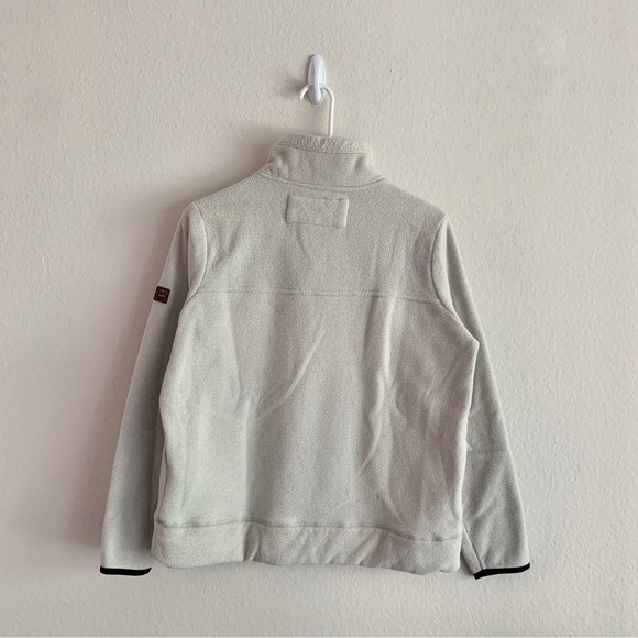 Billabong A/Div Oatmeal Boundary Mock Neck Fleece Pullover Half Zip Jacket - Picture 3 of 11